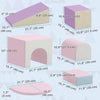 Qaba 7-piece Soft Play, Foam Climbing Blocks For Toddlers, Kids' Educational Climbing Crawling Toys,|Qaba 7 Pieces, Jeu En Mousse, Escaliers Et Rampes Pour Enfants, Logiciels Educatifs Colores, Jouets