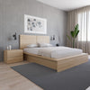 Nordika James Nightstand with 2-Drawers - Natural Blonde Oak|Table de nuit James Nordika à 2 tiroirs - chêne blond naturel