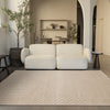 Oslo Beige Angled Striped Design Rug, 6'7" x 9'6" Indoor Area Rug | Tapis design a rayures angulaires beige Oslo, 6'7'' x 9'6''