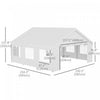 Outsunny 19.5' X 19' Party Tent, Uv Protective, With 2 Doors And 6 Windows|Outsunny Tente De Reception, Protection Uv, Avec 2 Portes Et 6 Fenetres