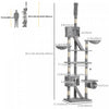 Pawhut 94"-102" Huge Cat Tree Ceiling High Cat Condo Scratching Post Activity Center Multi-level Pla|Pawhut 94 "-102" Enorme Arbre A Chat A Plusieurs Niveaux Du Plafond Au Sol. Griffoir Centre D'activi