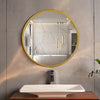 Arcus 24" X 24" Hand Crafted Round Mirror - Gold|Miroir rond Arcus 24 po x 24 po fabriqué à la main - doré