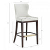 Blair Modern Wood Upholstered Barstool in White | Tabouret de bar Blair moderne en bois avec assise rembourree, coloris blanc