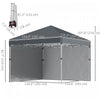 Outsunny 10' X 10' Pop Up Canopy Tent With Removable Sidewalls Carry Bag|Outsunny Tente A Toit Escamotable Avec Parois Laterales Amovibles