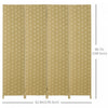 Homcom 4-panel Folding Divider Room, Wave Fiber Privacy Screen|Homcom Separation De Piece Pliante A 4 Panneaux, Ecran De Confidentialite En Fibre D'onde