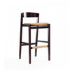Klismos Mid-Century Modern Wood Upholstered Barstool in Camel - Set of 2 | Tabouret de bar en bois rembourre style Klismos mi-siecle moderne, coloris camel - Lot de 2