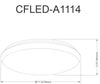 Dainolite Cfled Ceiling Flush Mount 11" Dia White Shade Lamp|Plafonnier affleuré Cfled de Dainolite de 11 po de diamètre avec abat-jour blanc