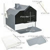 Pawhut Hooded Cat Litter Box With Lid, Kitty Litter Pan With Pull-out Drawer, Handle, Scoop, Deodori|Pawhut Bac A Litiere A Capuche Avec Couvercle, Bac A Litiere Pour Chat Avec Tiroir Coulissant, Pelle