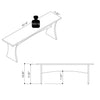 Coney Mid-Century Modern Dining Bench in White - Set of 2 | Banc de salle a manger Coney style milieu du siecle en blanc - Lot de 2
