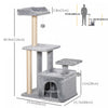 Pawhut Cat Tree For Indoor Cats, Multi-level Cat Condo With Sisal Scratching Post, Perch, Hanging Ba|Pawhut Arbre A Chat D'interieur, Condo A Plusieurs Niveaux Avec Griffoir En Sisal, Perchoir, Boule A