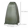 Outsunny Pop Up Shower Tent, Outdoor Privacy Changing Dressing Room, Green|Outsunny Pop Up Tente De Douche, Intimite Exterieure Vestiaire, Vert