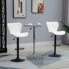 HOMCOM Bar Stools Set of 2 Adjustable Height Swivel Bar Chairs PU Leather