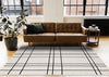 Covington Grey White Checkered Pattern Rug, 6'7" x 9'10" Indoor Area Rug | Tapis Covington a carreaux gris et blanc, 6'7" x 9'10"