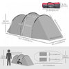 Outsunny Camping Dome Tent With Zippered Doors Carry Bag For 2-3 Person|Outsunny Tente Dome De Camping Avec Portes A Fermeture Eclair Sac