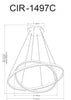 Dainolite Circulo Chandelier 97w Aged Brass White Acrylic Diffuser Lamp|Lustre Circulo de Dainolite en acrylique blanc qui diffuse la lumière, avec fini laiton vieilli et ampoule de 97 W
