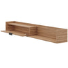 Nordika Slim 72" Wall-Mounted TV Stand with Storage Cabinet - Light Walnut | Meuble pour téléviseur mural mince Nordika de 72 po avec armoire de rangement - noyer clair