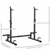 Soozier Multi-function Barbell Squat Rack Stand, Heavy-duty Strength Training Dumbbell Rack, Height |Soozier Support De Support De Squat Pour Halteres Multifonctions, Support D'halteres De Musculation