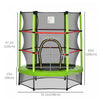 Outsunny Φ55" Kids Trampoline With Enclosure Net Steel Frame Indoor Round Bouncer Rebounder Age 3 To|Outsunny Trampoline Pour Enfants Φ55" Avec Filet, Cadre En Acier, Rebondeur Rond D'interieur, Age 3