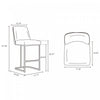 Serena Modern Metal Upholstered Counter Stool in Taupe Bar Stool | Tabouret de comptoir moderne en metal et tissu Serena, coloris taupe