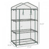 Outsunny 3 Tier Mini Greenhouse Portable Plant Greenhouse With Roll Up Door And Wire Shelves, 27" X |Outsunny Mini Serre De Jardin Serre Portable Pour Plantes Avec Porte Enroulable Et Etageres En Fil M