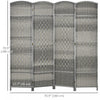 HOMCOM 6 Ft Folding Room Divider, Privacy Screen for Home Office Bedroom