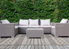 Jackson Grey White Patterned Rows Rug, 6'7" x 9'6" Outdoor Area Rug | Tapis Jackson gris blanc a motifs en rangees, 6'7" x 9'6"