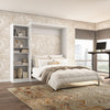 Bestar Pur Queen Murphy Shelving Unit 90-Inch Wall Bed - White|Grand lit escamotable mural Pur de Bestar de 90 po avec tablettes - blanc