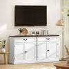 HOMCOM Buffet Cabinet 32" Farmhouse Sideboard with Thick Top Drawer White