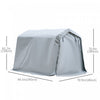 Outsunny 8'x6' Outdoor Storage Shelter With Roll Up And Zipper Door|Outsunny 8'x6' Abri de rangement extérieur avec porte enroulable et à fermeture éclair