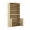 Rivington Modern 40" Bookcase Cabinet in Natural Oak - Set of 2 | Armoire bibliotheque moderne Rivington 102 cm en chene naturel - Lot de 2