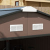 Outsunny 11' X 13' Garden Storage Shed W/ Steel Foundation Kit, Brown|Outsunny Abri De Jardin 11' X 13' Avec Kit De Fondation En Acier, Marron