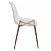 LumiSource Clara Walnut Clear Mid-Century Modern Dining Accent Chair - Set of 2|Chaise d’appoint de salle à manger moderne du milieu du 20e siècle Clara transparente et noyer - ensemble de 2