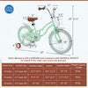 Costway 18" Kids Bike Toddler Bicycle With Training Wheel Kickstand For 4-8 Years Green