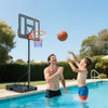 Soozier 4.6-10ft Portable Basketball Hoop with Wheels and 43" Backboard