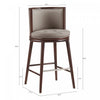 Evalyn Modern Wood Upholstered Barstool in Taupe - Set of 3 | Tabouret de bar moderne en bois et tissu Evalyn, taupe - Lot de 3