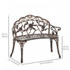 Outsunny 40" Outdoor Garden Bench For Backyard, Porch, Balcony, Bronze