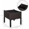 Outsunny Raised Garden Bed Pp Raised Flower Bed Vegetable Herb Grow Box Stand|Outsunny Lit De Jardin Sureleve Support De Boite De Culture D'herbes Vegetales Sureleve En Pp