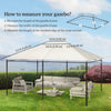 Outsunny 10' x 13' Gazebo Canopy Replacement Gazebo Roof Cover, Cream White