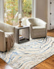 Clara Blue Rug 5'0" x 8'0" | Tapis Contemporain/Moderne Clara 5'0" x 8'0" en Bleu