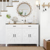 HOMCOM Sideboard Buffet Cabinet w/ Drawers and Shelves, Farmhouse Sideboard