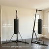 Soozier 72.8"-90.9" Adjustable Punching Bag Stand with Sandbag, Black