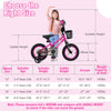 Costway 12" Kid's Bike With Training Wheels Adjustable Handlebar & Seat Handbrake Pink
