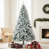 HOMCOM 7ft Flocked Christmas Tree with Hinged Design, Fir Xmas Tree