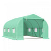 Outsunny 15' X 10' X 7' Walk-in Greenhouse Outdoor Plant Tunnel Warm Hot House W/ Roll Up Door And 6|Outsunny 15'x10'x7' Serre Exterieure Jardin Plante Tunnel Maison Chaude Jardin Graine Fleur Croissan