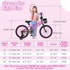 Costway 18" Kid's Bike With Training Wheels Adjustable Handlebar & Seat Handbrake Pink