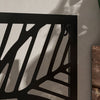Outsunny Metal Raised Garden Bed with Privacy Screen, Black