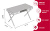 47” Computer Desk With 2 Drawers And 1 Shelf - Brown Reclaimed Wood With Black Metal | Bureau d’ordinateur de 47 po avec 2 tiroirs et 1 tablette - bois recyclé brun avec métal noir