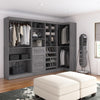 Bestar Pur 83 W Walk-In Closet Organizer - Bark Grey|Organisateur de pièce-penderie Pur de Bestar de 83 po (L) - gris écorce