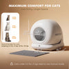 PawHut Self Cleaning Litter Box, Automatic Cat Litter Box for Multi Cats, Extra Large 72L, App Control, Safety Sensor, Odor Isolation, Deodorant Gel, 1 Trash Bag and Litter Mat