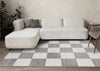 Covington Grey White Checkered Pattern Rug, 6'7" x 9'10" Indoor Area Rug | Tapis Covington a Carreaux Gris et Blanc, 6'7" x 9'10"